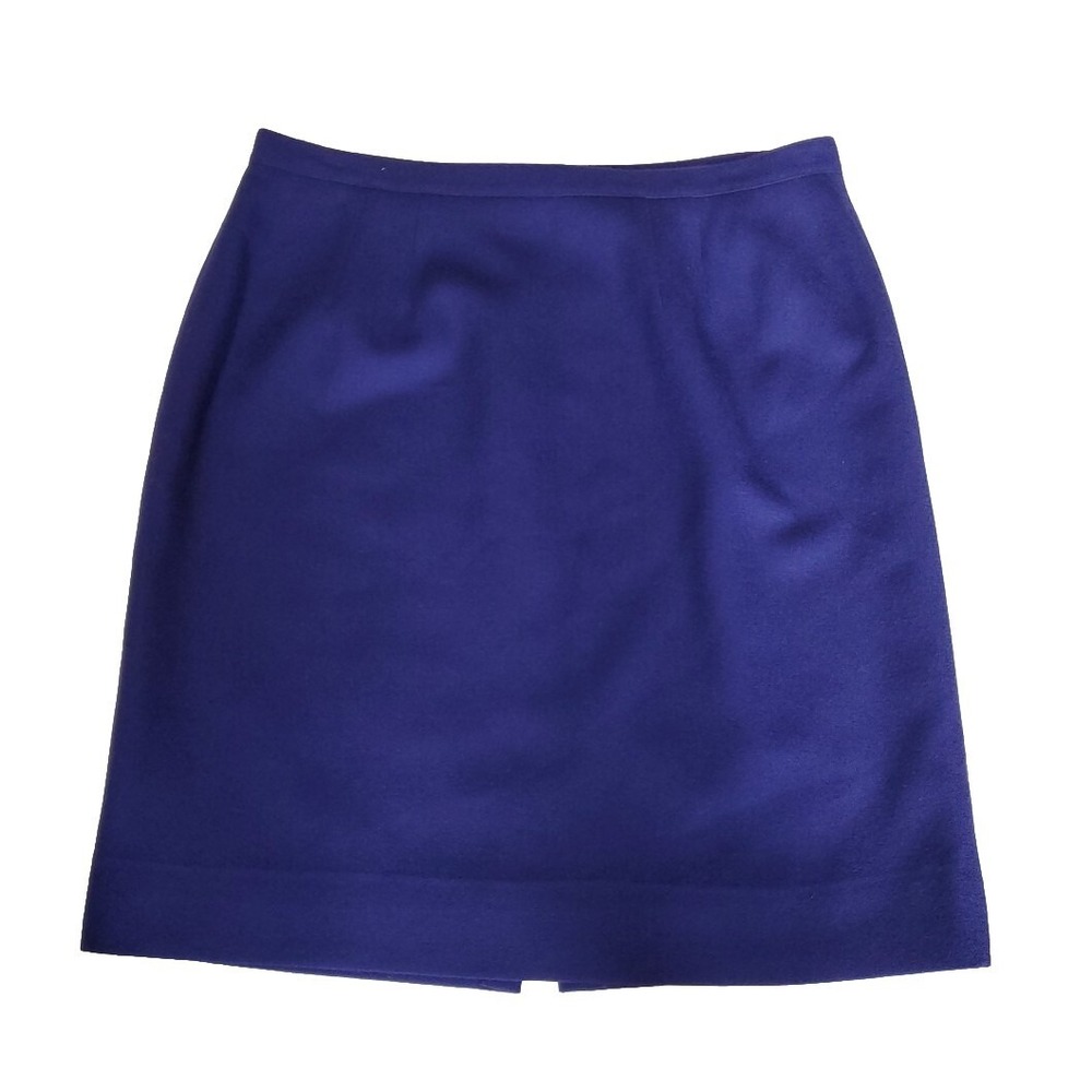 100% wool skirt, Purple Pencil Skirt, Lined, Back Zip & Button, Made In USA‎